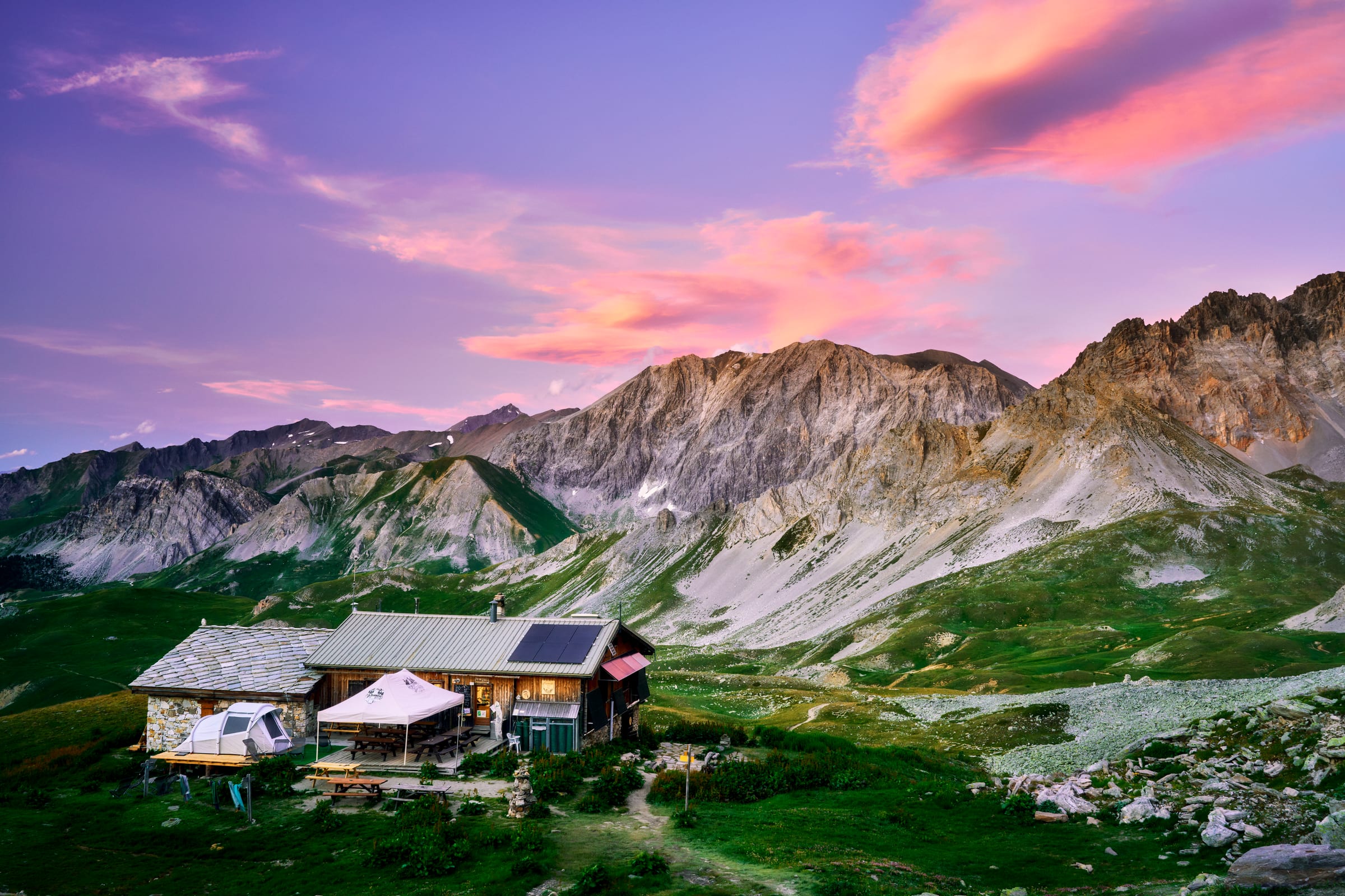 France — Dramatic evening of the Mont Thabor refuge
