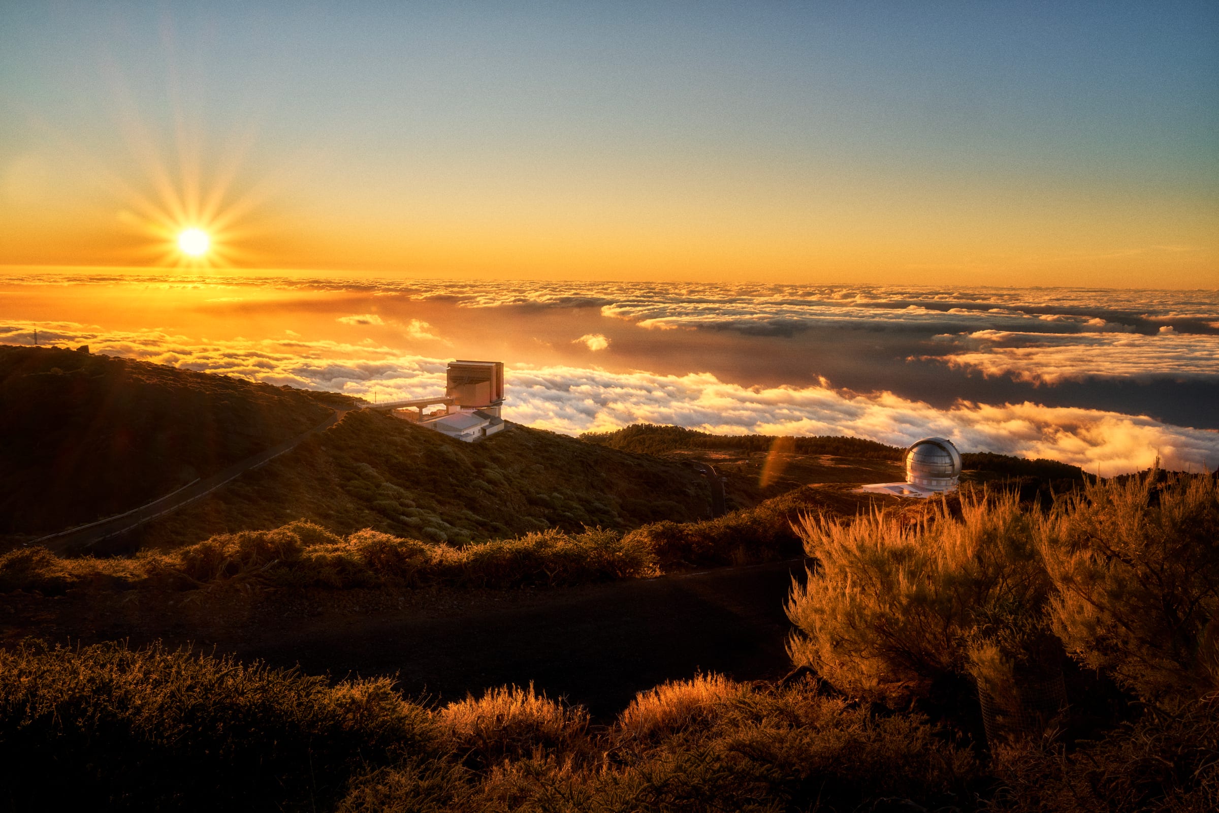 La Palma - Canaries — Fiery sunset over La Palma